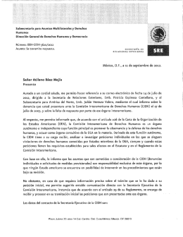 Respuesta de Emb. Negreen De No Intervención.