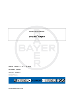 Etiqueta Betanal Expert - Bayer CropScience Chile