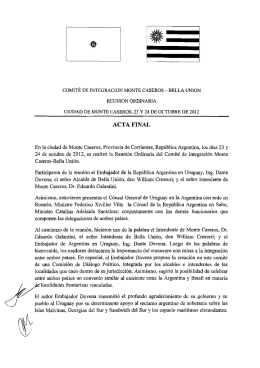 Acta Final - Integración Fronteriza