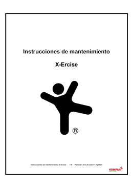 Instrucciones de mantenimiento X-Ercise