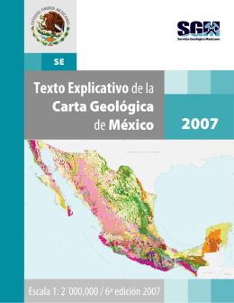 TEXTO EXPLICATIVO - Servicio Geológico Mexicano