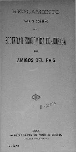 Reglamento para el gobierno de la Sociedad