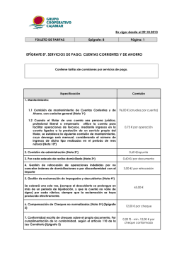 epígrafe 8º. servicios de pago. cuentas corrientes y de ahorro