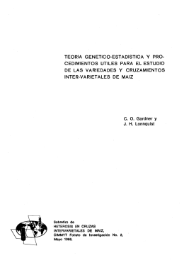 teo ria genetico-est adistica y pro- cedimientos utiles para