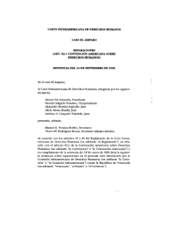 Caso El amparo. Reparaciones (Art. 63.1 Convención Americana
