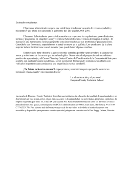 Estimados estudiantes - Dauphin County Technical School