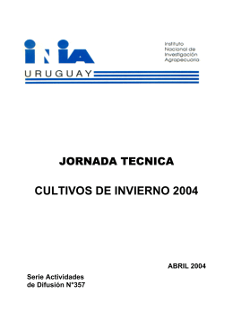 Jornada Técnica Cultivos de Invierno 2004.