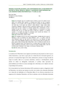 modelo que relaciona los contenidos de la matemática