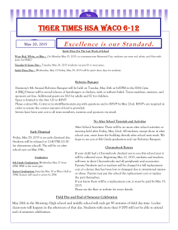 Tiger Times HSA Waco 6-12