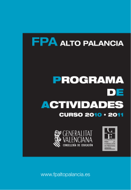 PROGRAMA DE ACTIVIDADES