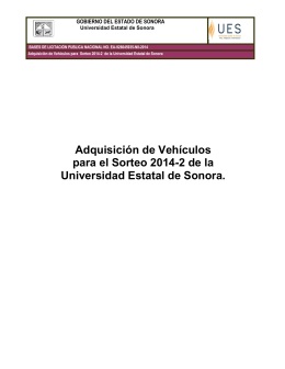 licitación publica - Universidad Estatal de Sonora