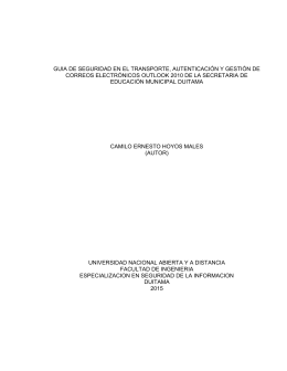 seguridad en el transporte y gestión de correos electrónicos