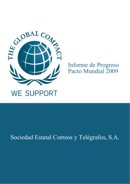 Informe de Progreso Pacto Mundial 2009 Sociedad Estatal Correos