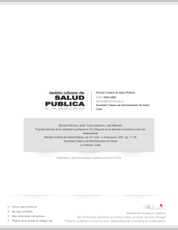 Redalyc.Fuentes teóricas de la enfermería profesional. Su influencia
