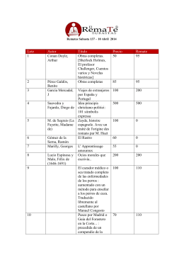 Lote Autor Titulo Precio Remate 1 Conan Doyle, Arthur