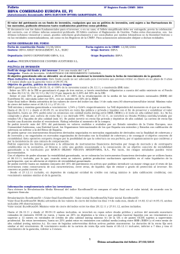 BBVA COMBINADO EUROPA III, FI