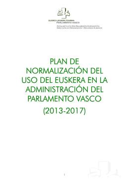 plan de normalización del uso del euskera en la administración del