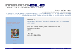 RESEÑA DE "RETHINKING ACADEMIC WRITING