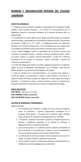 NORMAS Y ORGANIZACIÓN INTERNA DEL