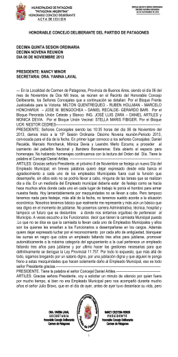 15º Ordinaria - Honorable Concejo Deliberante Patagones