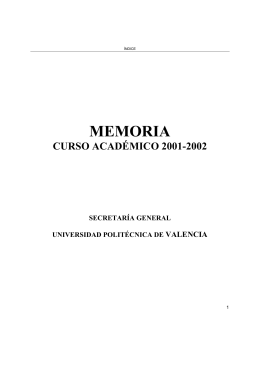 MEMORIA - Universidad Politécnica de Valencia