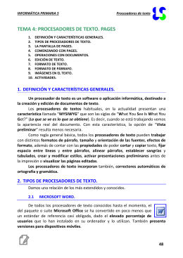 TEMA 4: PROCESADORES DE TEXTO. PAGES
