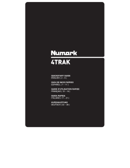 4TRAK - Quickstart Guide - v1.1 - Numark