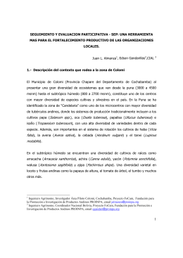 SEGUIMIENTO Y EVALUACION PARTICIPATIVA