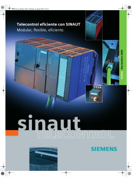 Telecontrol eficiente con SINAUT Modular, flexible, eficiente.