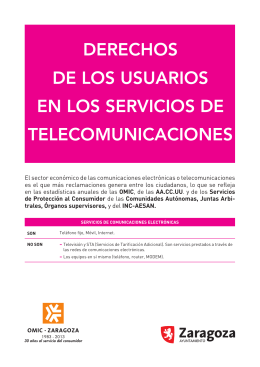 Derechos de los Usuarios en los servicios de telecomunicaciones