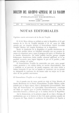 NOTAS EDITORIALES - Boletín del Archivo General de la Nación