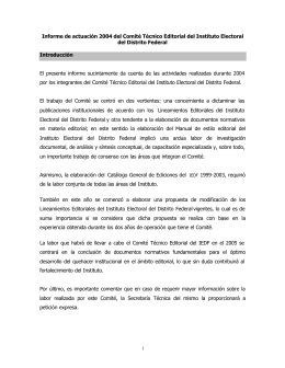 informe de actualización del comité técnico editorial del instituto