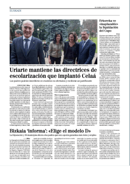 Uriarte mantiene las directrices de
