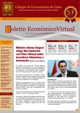 Boletín Económico Virtual 02-07-2015