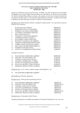 Acta de la Novena Sesión Ordinaria