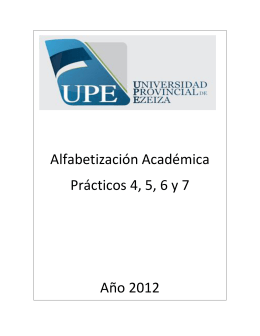 Alfabetización Académica Prácticos 4, 5, 6 y 7 Año 2012