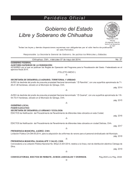 Periódico Oficial - Gobierno del Estado de Chihuahua