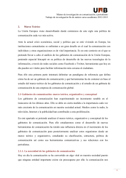 2. Marco Teórico La Unión Europea viene desarrollando desde