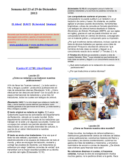 Semana del 23 al 29 de Diciembre 2013 - Malak
