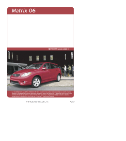 E-Brochure for Matrix - Autos Usados Certificados Toyota