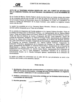 COMITÉ DE INFORMACIÓN