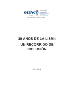 30 AÑOS DE LA LISMI: UN RECORRIDO DE INCLUSIÓN