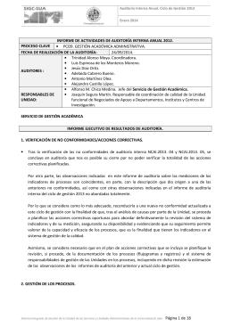 SIGC-SUA - Universidad de Jaén