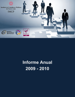 Informe Anual 2009 - 2010 - (ICPNL) Instituto de Contadores
