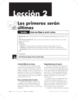 Lección 2 - Recursos Escuela Sabática