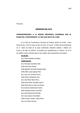 Acta de Pleno 08-05-08 - Vecinos por Torrelodones