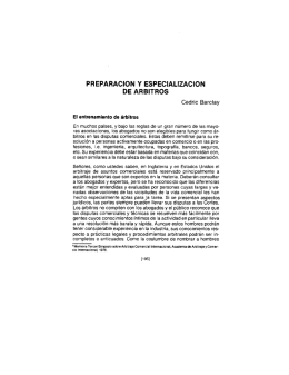 Preparación y especialización de árbitros