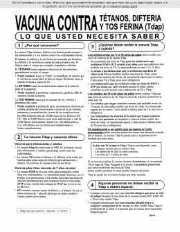 VIS Tdap - Spanish