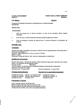 Programa de Pequet`las Donaciones a Organizaciones no