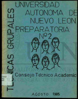 Técnicas grupales - Universidad Autónoma de Nuevo León